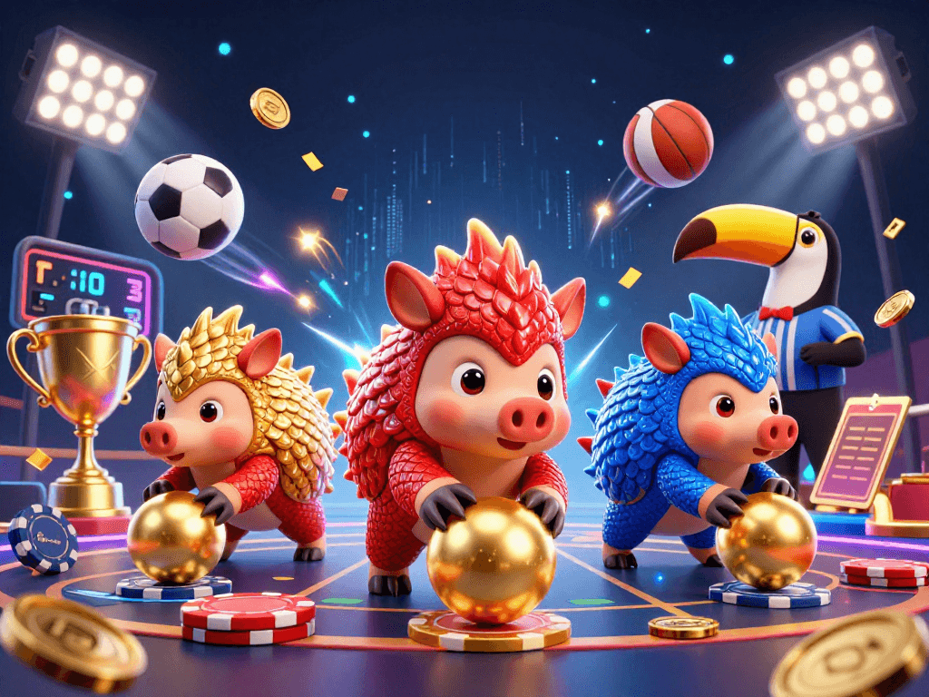 Experience thrilling duongmatchuoc gameplay with competitive pangolins amidst dynamic casino elements.