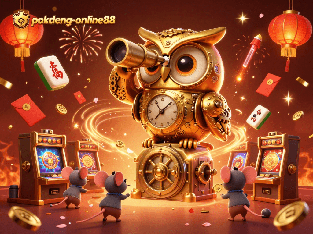 Engage in thrilling gameplay at pokdeng-online88, where cartoon characters experience dynamic casino action.