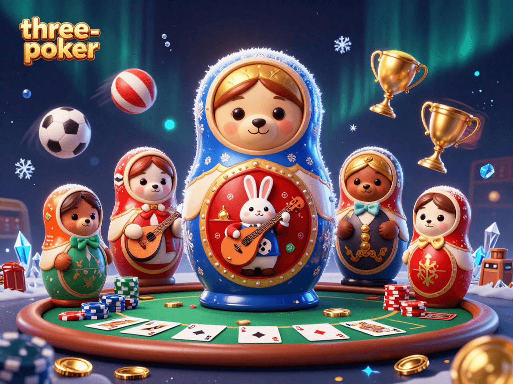 Engage in exciting three-card-poker action surrounded by dynamic casino-themed elements