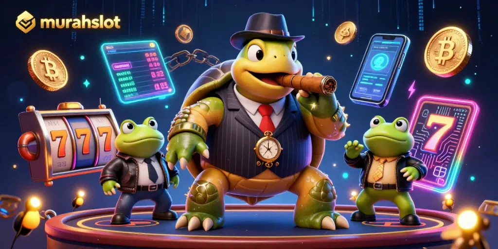 Permainan slot murahslot dengan penyu gengsi dan enforcer katak yang menampilkan keajaiban kasino.