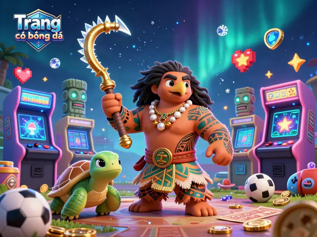 Bet on your favorite games with Trang cá độ bóng đá in this vibrant 3D illustration showcasing betting elements.