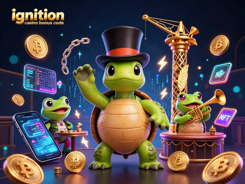 Engage with the ignition casino bonus code in a vibrant 3D casino scene filled with luck and excitement.