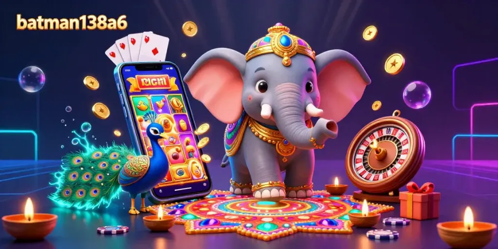 Experience winning thrills with batman138a6 in this vibrant 3D casino jackpot scene.