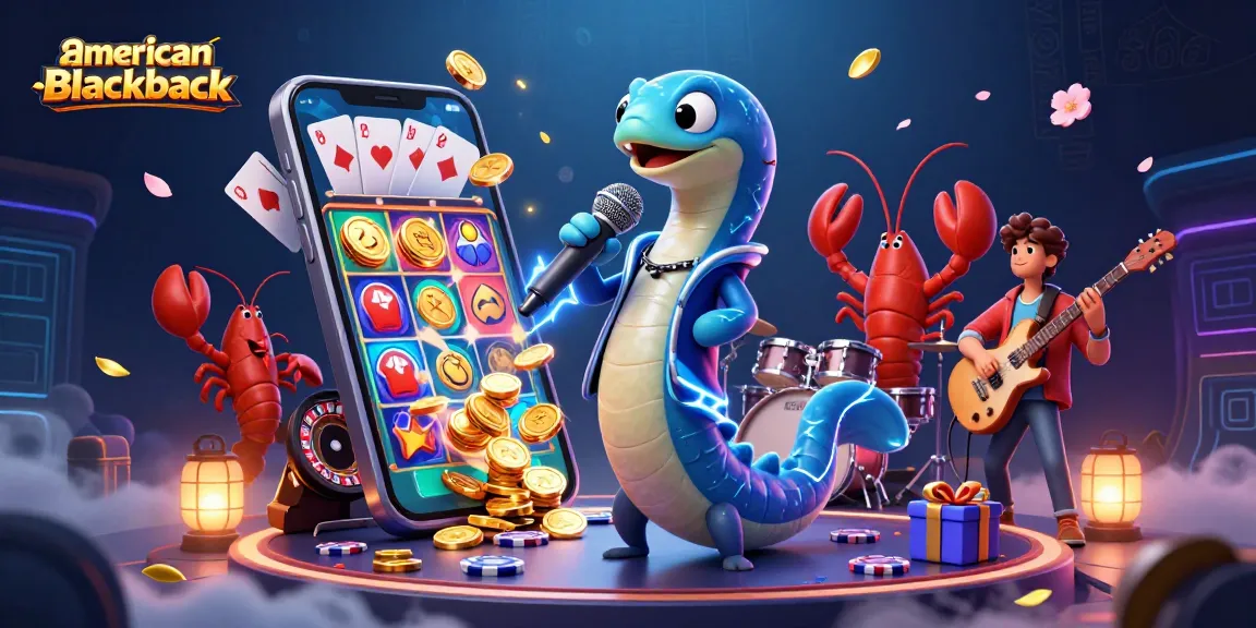 Experience thrilling american-blackjack action with an electric eel DJ in a vibrant underwater casino.