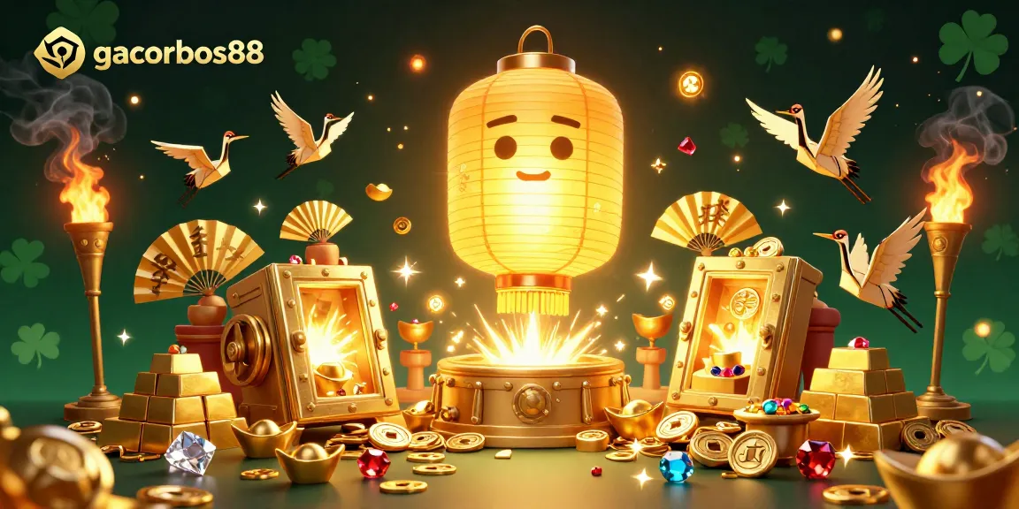 Experience the thrill of gacorbos88 with vibrant casino elements in a bustling night market scene.