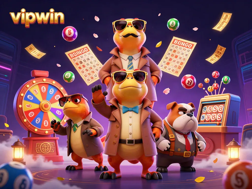 Experience thrilling lottery action with vipwin featuring playful raptors entering a VIP casino lounge.