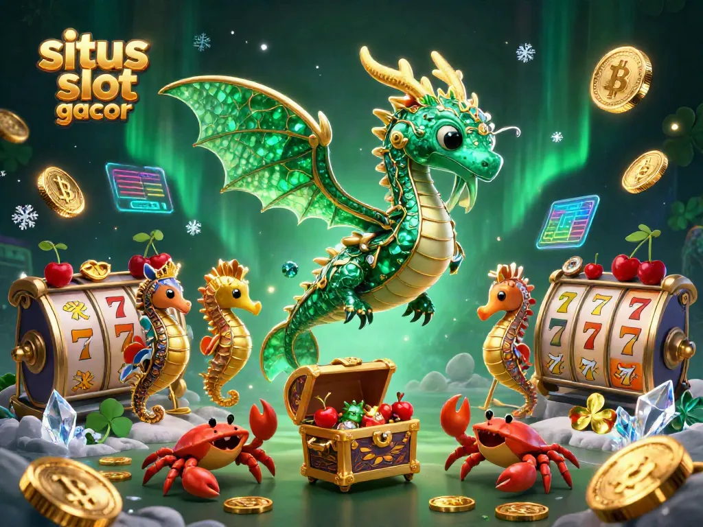 Rasakan keseruan situs slot gacor dengan ilustrasi karakter naga dan harta karun