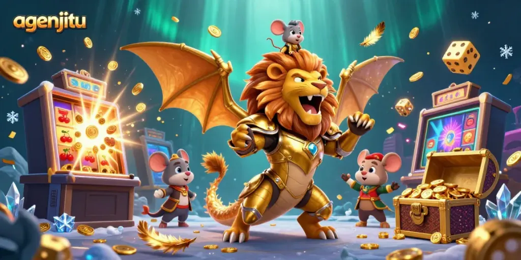 Agenjitu menawarkan jackpot mengagumkan dengan mesin slot berkilau dan karakter unik.