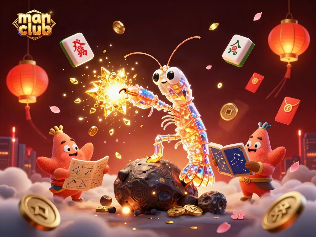 Engage with the man club experience in a vibrant casino scene exploding with gems and dynamic action.
