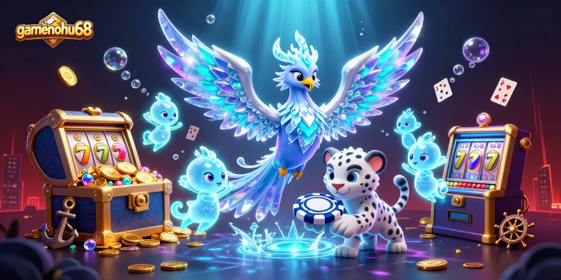 Experience exciting wins with gamenohu68’s vibrant casino-themed 3D illustration showcasing epic gameplay moments.