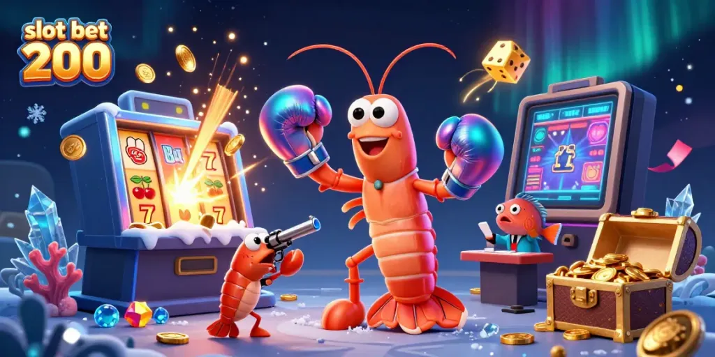 Experience thrills with slot bet 200 featuring dynamic cartoon characters, slot machine action, and jackpot excitement.