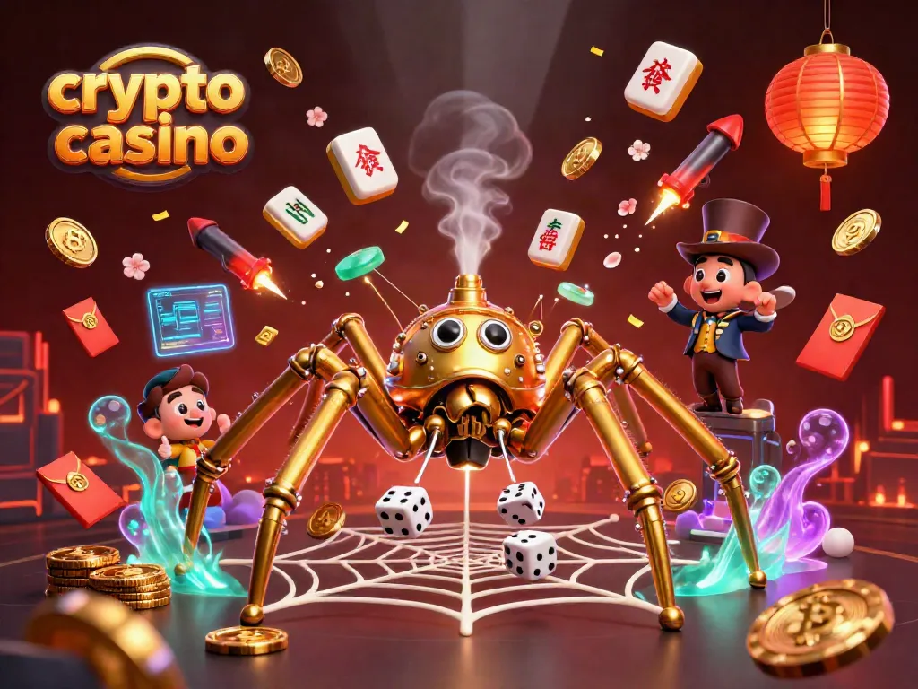 Engage in thrilling games at the crypto casino, where golden spiders spin webs of fortune.