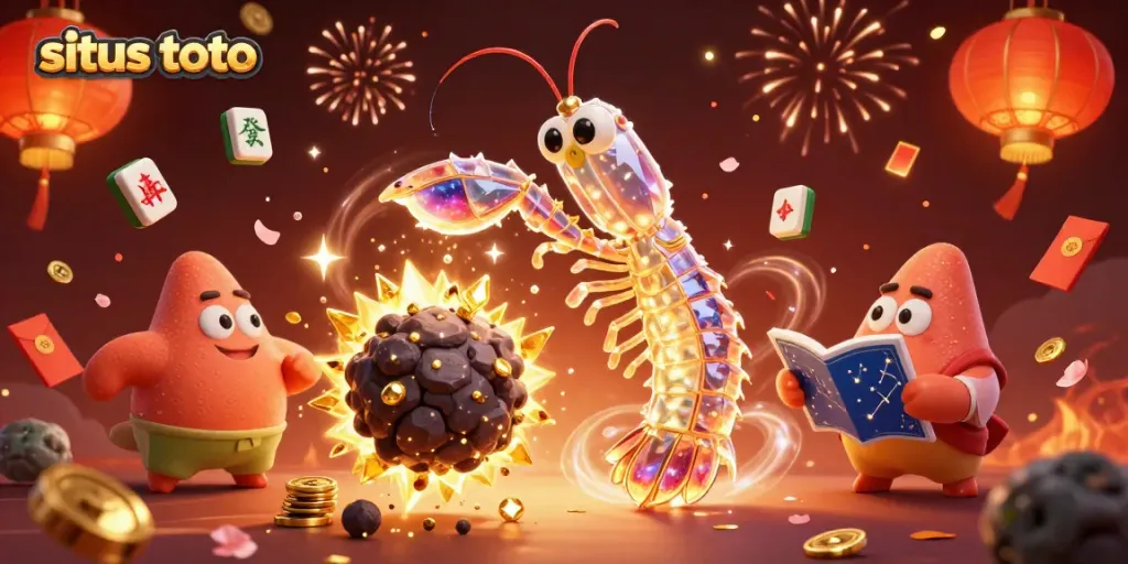 Experience the excitement of situs toto in this vibrant 3D illustration filled with coins and rewards.