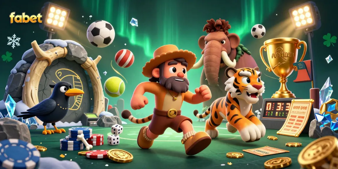 Experience fabet's thrilling prehistoric casino adventure with animated characters and dynamic sports elements.