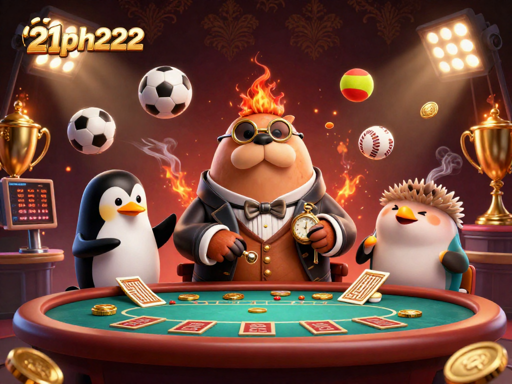 Experience thrilling gameplay with 21ph222 at a vibrant underwater poker scene featuring unique characters.
