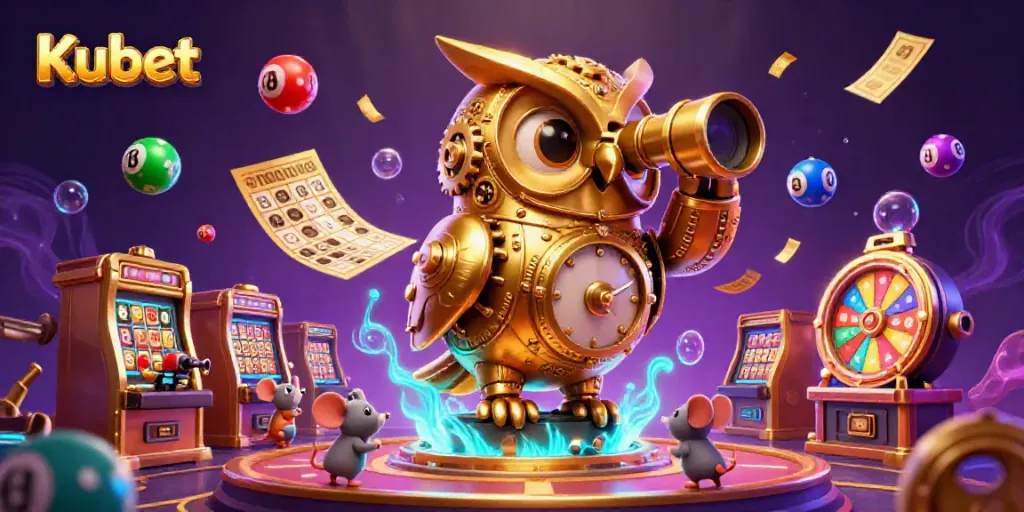 Kubet's vibrant casino scene with engaging characters and dynamic gaming elements