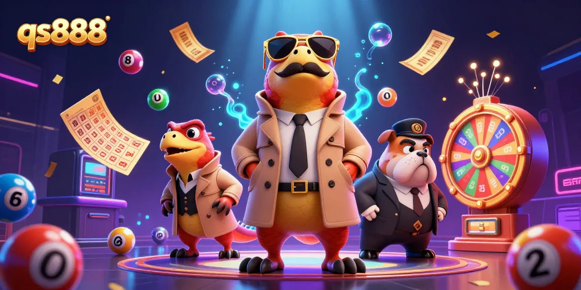 Engage in thrilling fun at qs888 with raptors and colorful lottery balls bursting in dynamic motion!