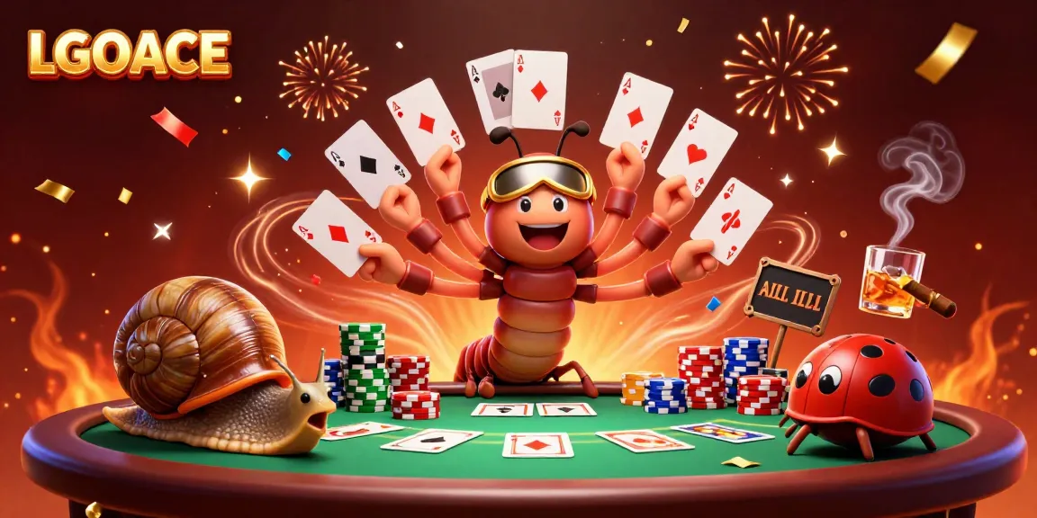 LGOACE's vibrant casino scene showcases a millipede dealer and high-roller action.