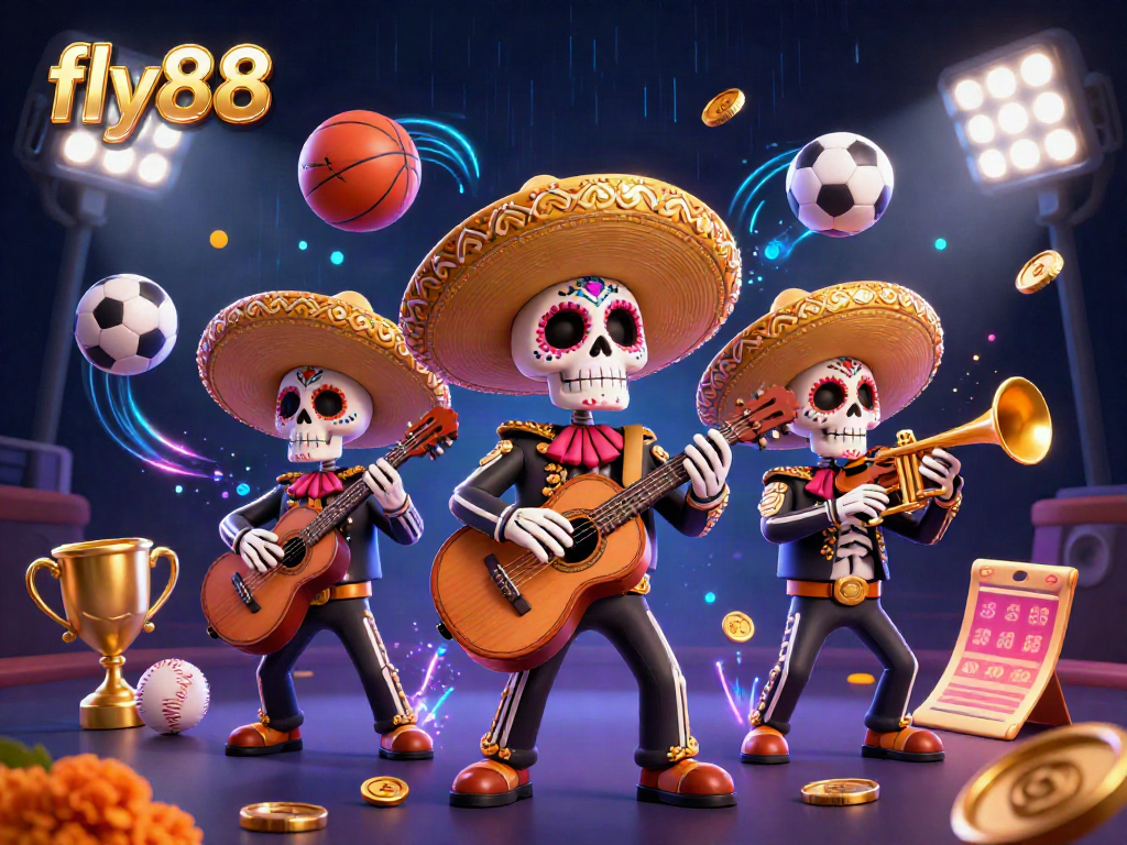 Experience thrill with fly88 by joining a vibrant mariachi band in a dynamic sports gambling scene.