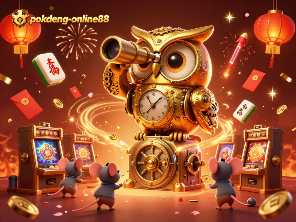 Engage in thrilling gameplay at pokdeng-online88, where cartoon characters experience dynamic casino action.