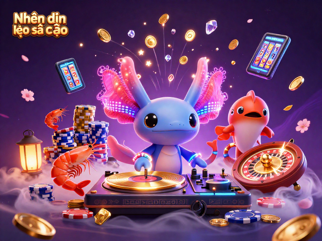 Engage with Nhận định kèo nhà cái through a vibrant 3D casino scene in an animated underwater party.