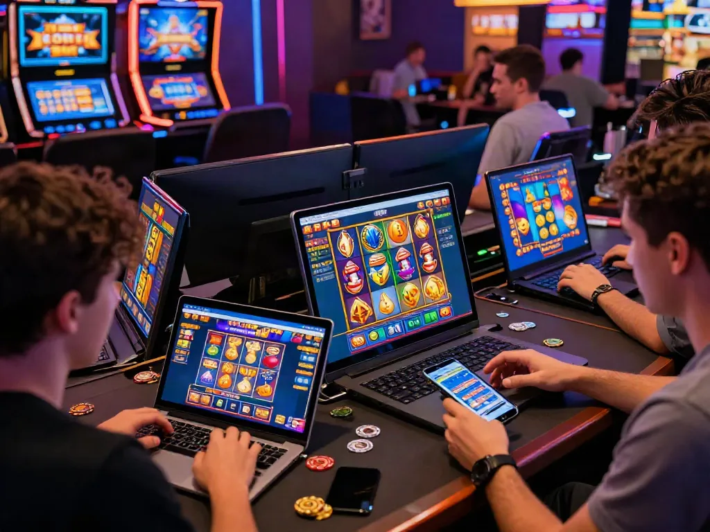 ผู้เล่นที่สนุกกับเกมสล็อตออนไลน์จาก joker gaming บนมือถือและแล็ปท็อป