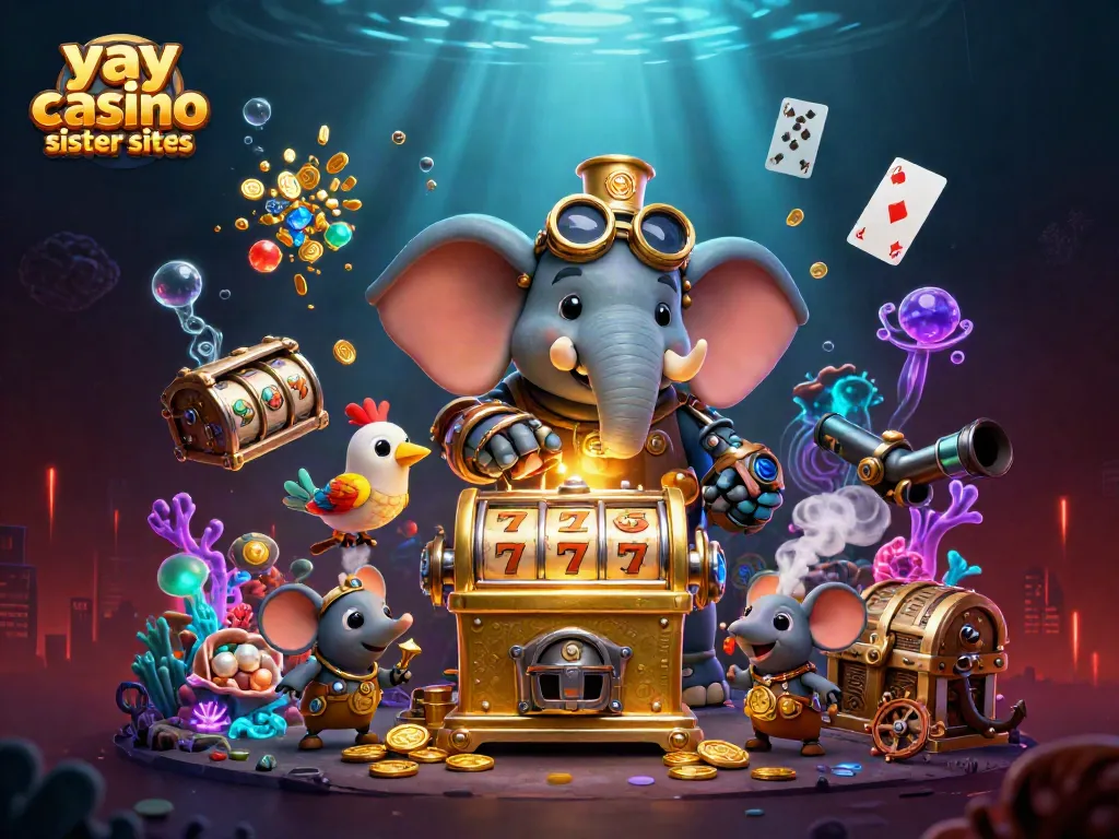 Experience ultimate gaming thrills with yay casino sister sites featuring steampunk characters and dynamic slot action.