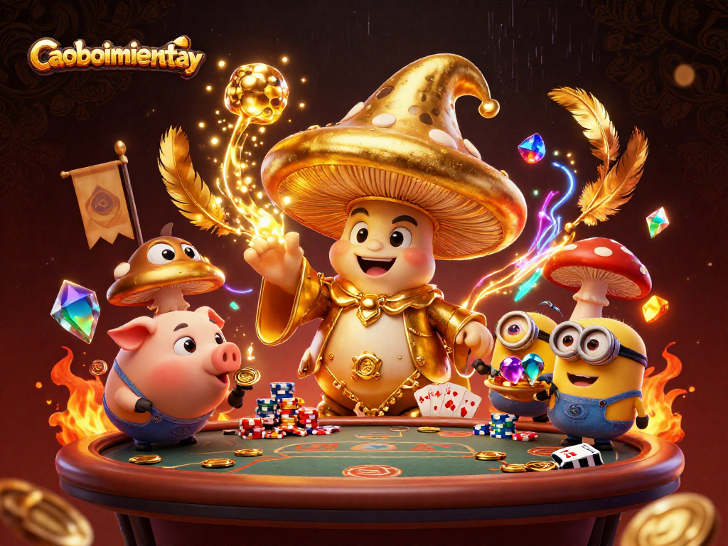 Experience dynamic poker action with caoboimientay, showcasing golden magic and treasure-finding gameplay elements.