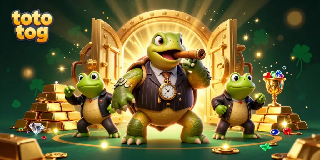 Experience the thrill of toto tog with vibrant casino characters and glimmering treasures.