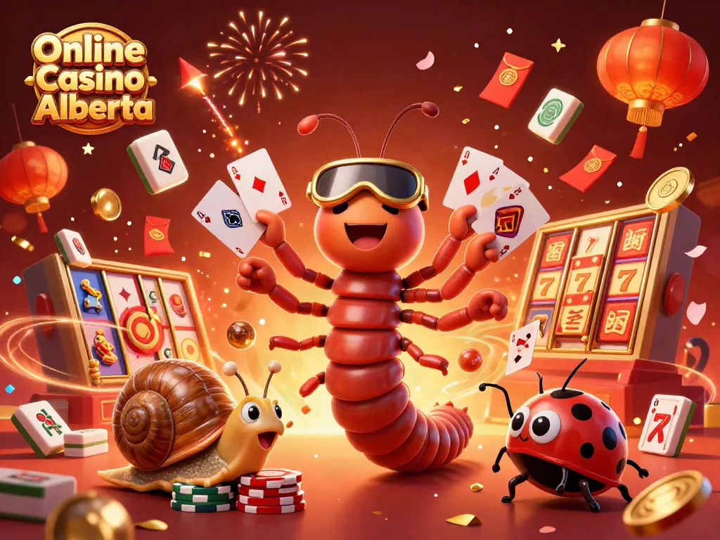 Engage with thrilling games at Online Casino Alberta with vibrant cartoon dealers and festive elements.