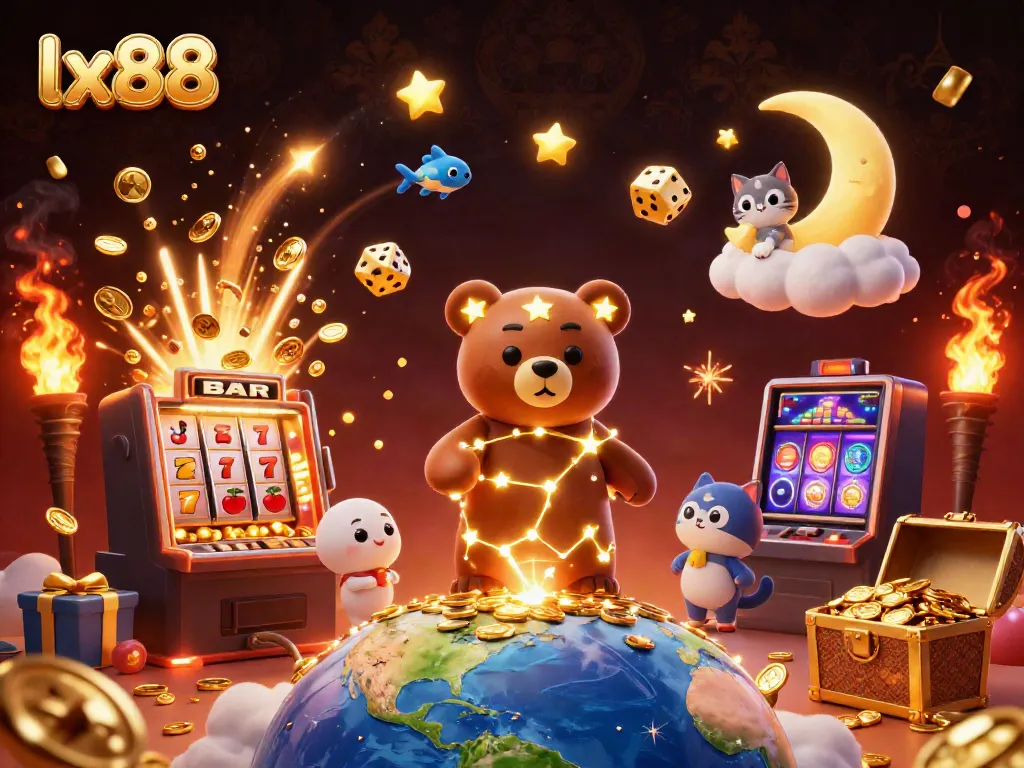 Experience the magic of lx88 with constellations and casino elements bursting with excitement.