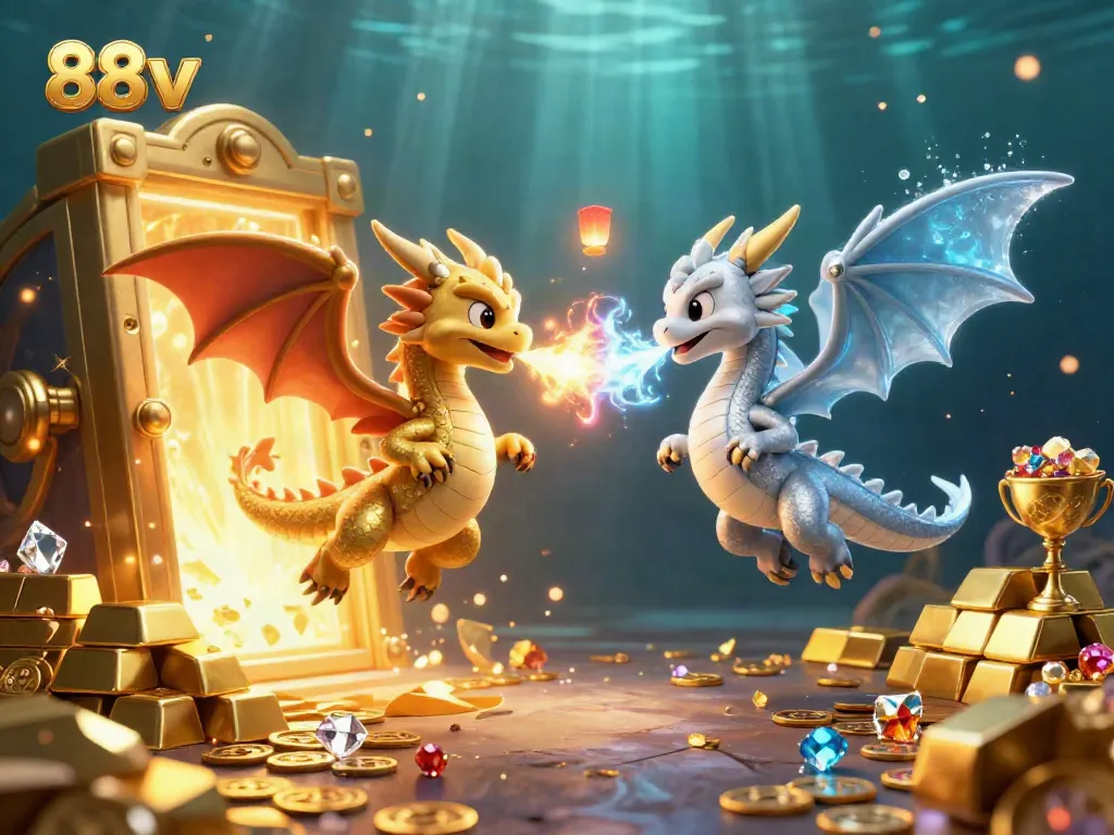 Experience exhilarating gameplay at 88vv with captivating dragons amidst bursting treasure.