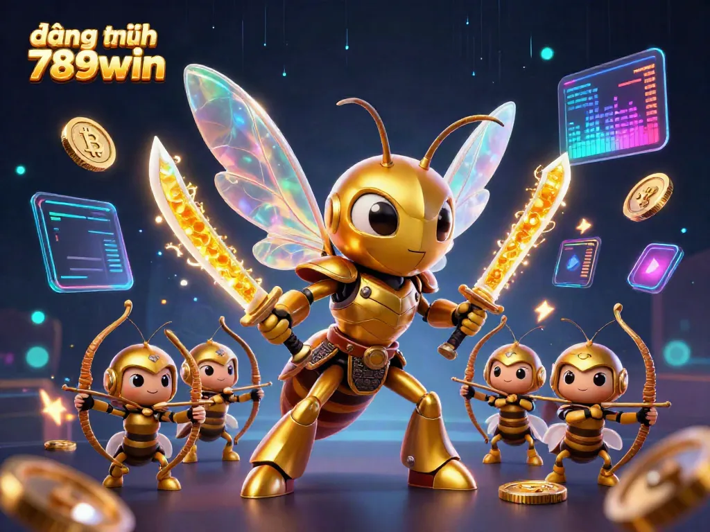 Experience the excitement of đăng ký 789win with vibrant gaming elements and 3D characters.