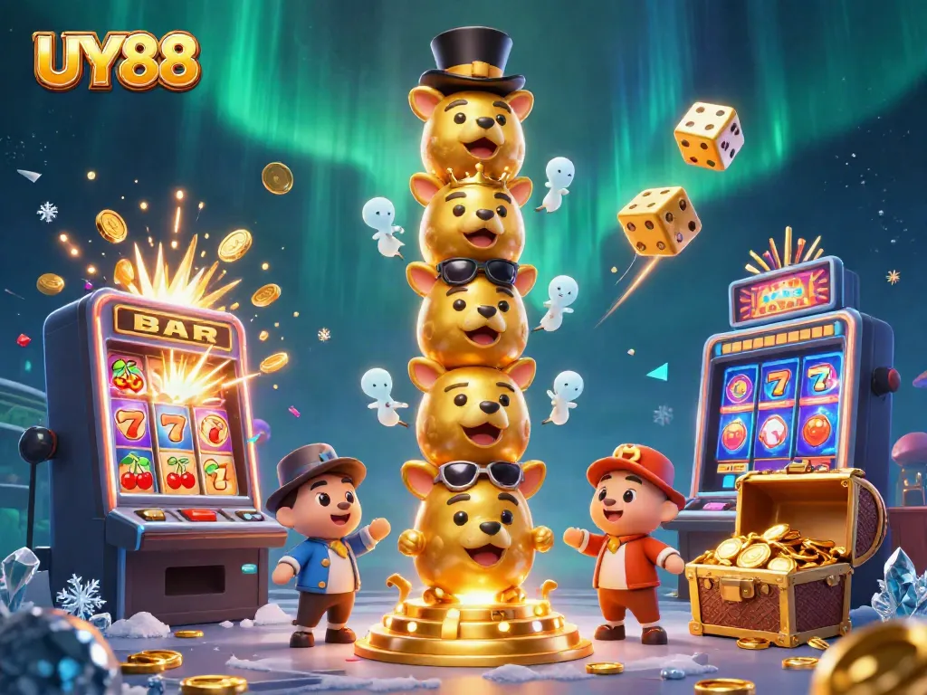 Experience the diverse games at UY88 with vibrant visuals and engaging gambling elements.