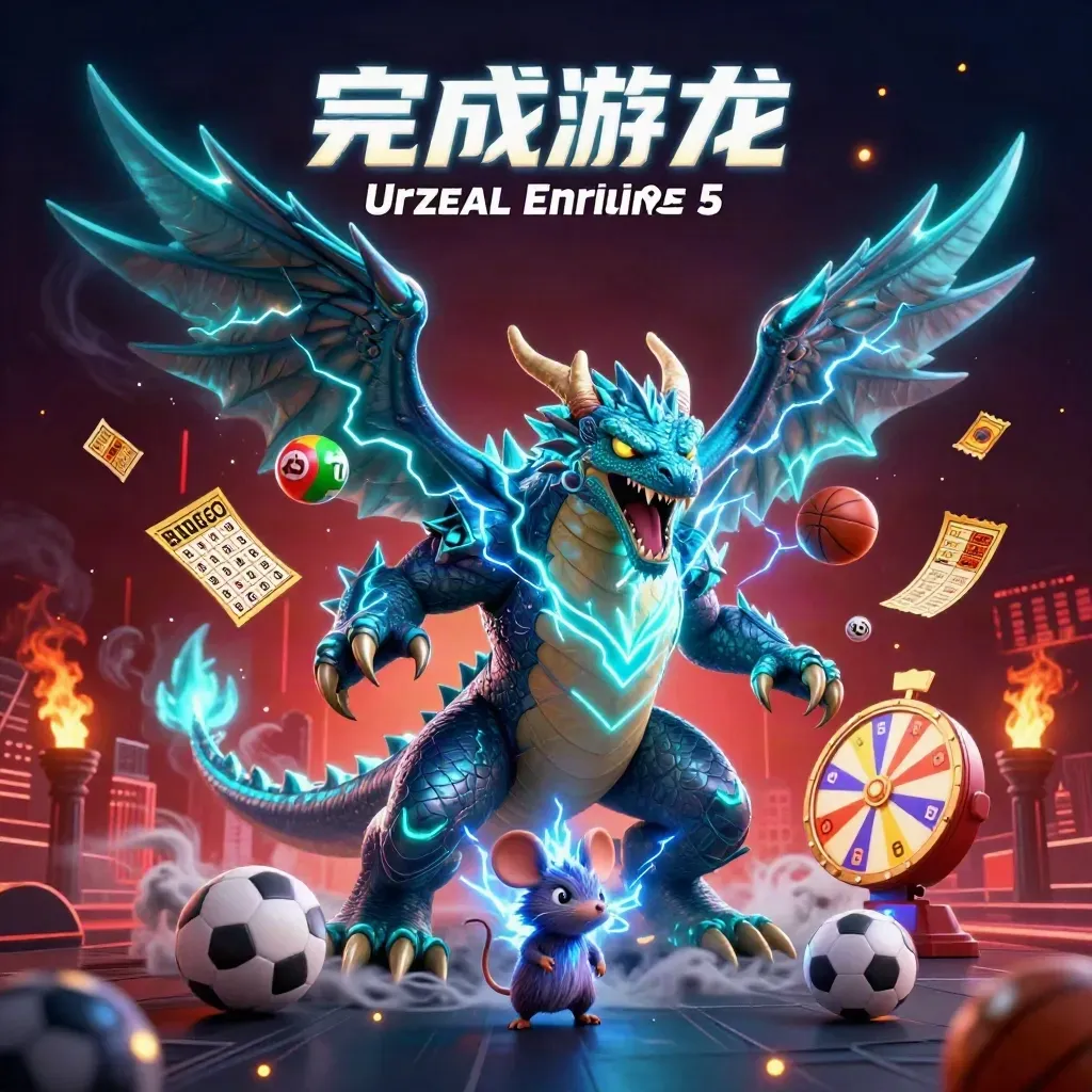 Thunder dragon, winged hawk, and static mouse amid neon casino loot over a dark skyline.