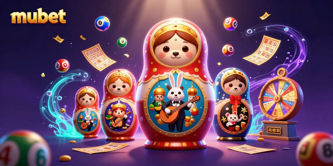 Experience the excitement of mubet with vibrant lottery elements and charming casino characters in dynamic action.