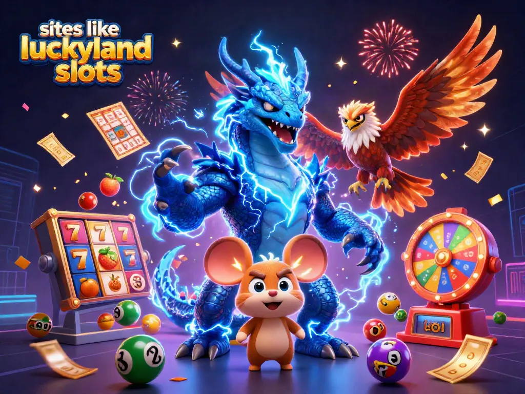 Play exciting games like LuckyLand Slots in vibrant casinos filled with color and energy.