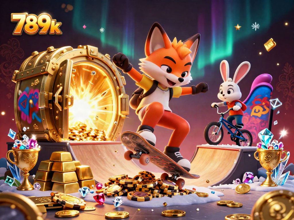 Experience the thrill of winning in 789k with vibrant casino illustrations showcasing gambling adventures.