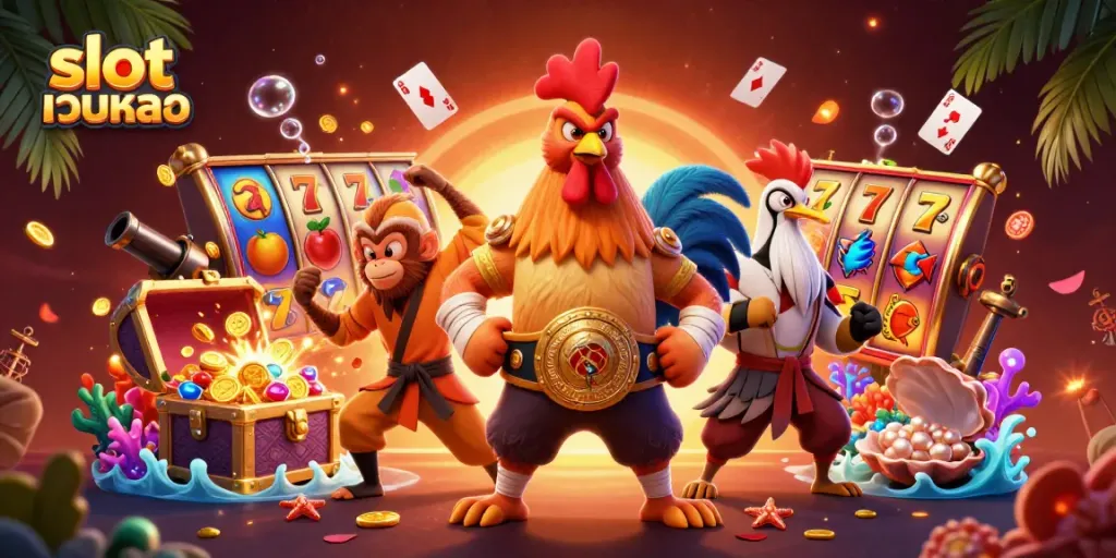เล่นเกมสล็อต เว็บตรง กับไก่ชนและซานเญอร์ในคาสิโน 3D