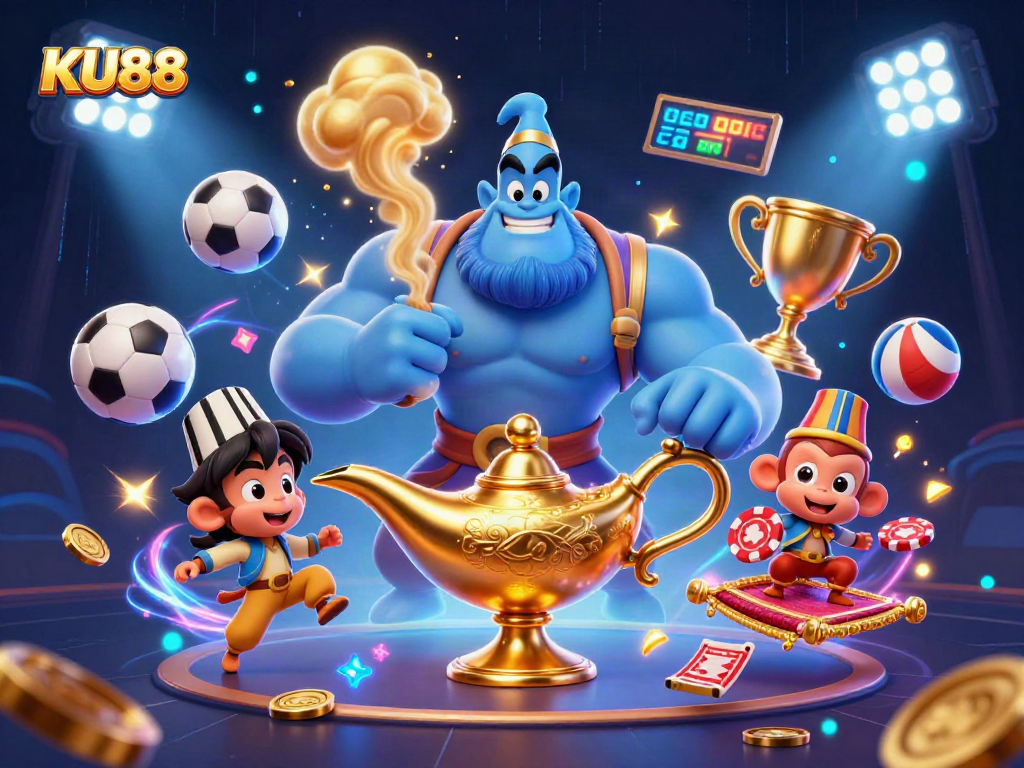 Bet on KU88's exciting casino games with dynamic sports elements and vibrant visuals.