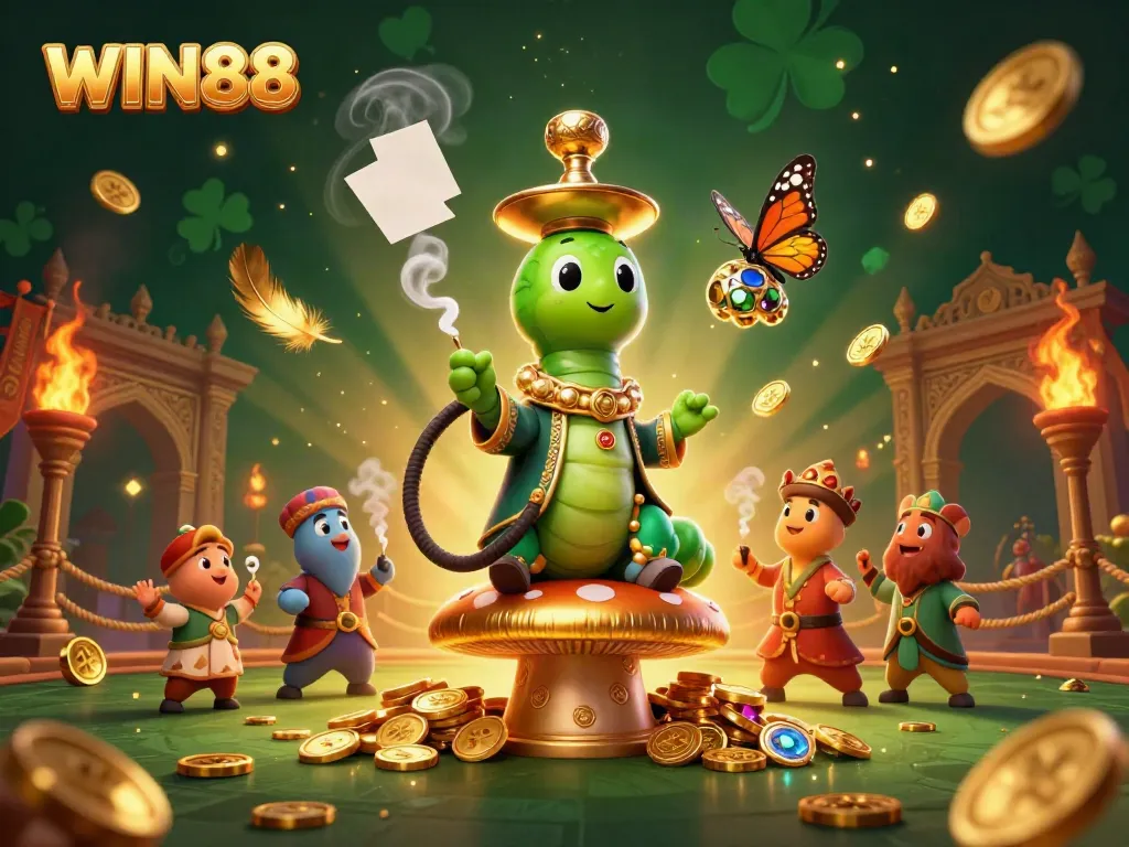 Experience thrilling poker action with WIN88, showcasing our vibrant casino scene filled with decorative elements.