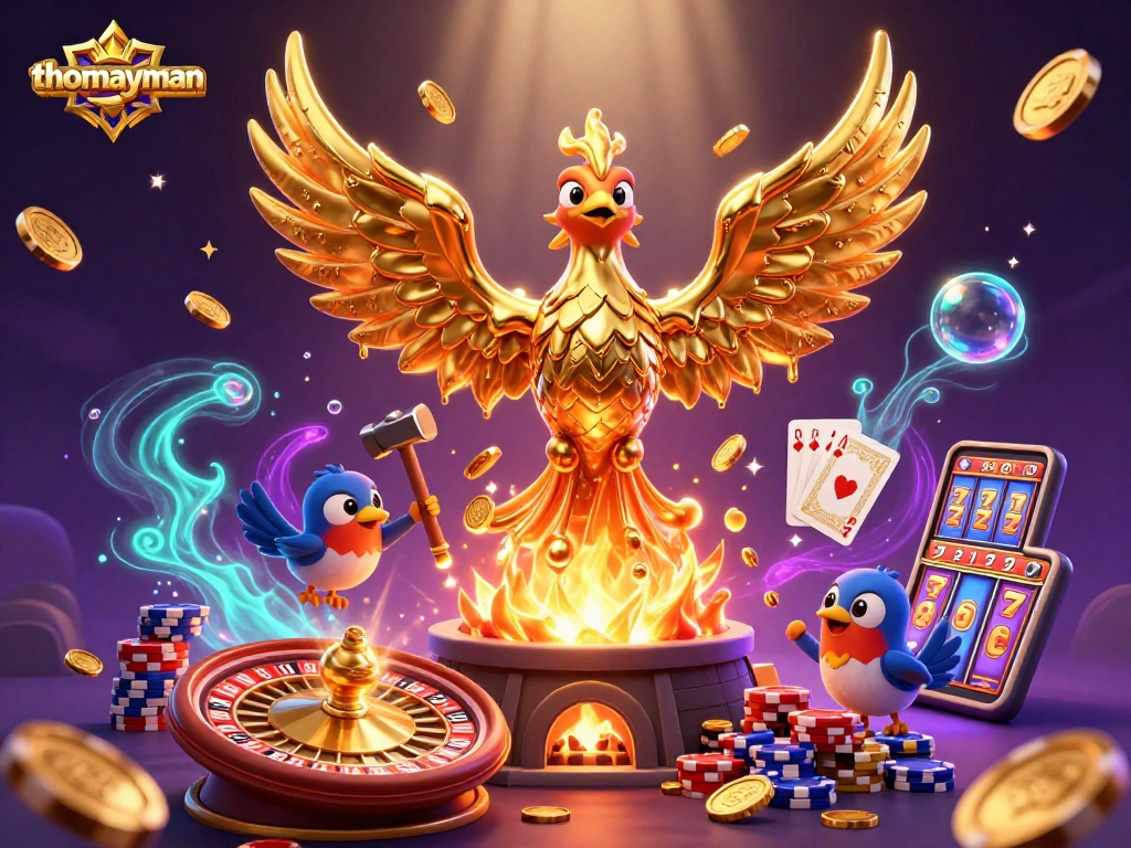 Engage with thomayman, where the golden phoenix leads you to cascading coins and winning moments.