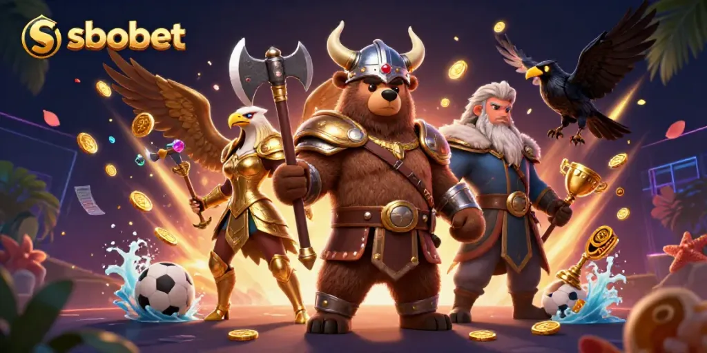 Engage in exciting sbobet sports betting with dynamic visuals and vibrant characters.