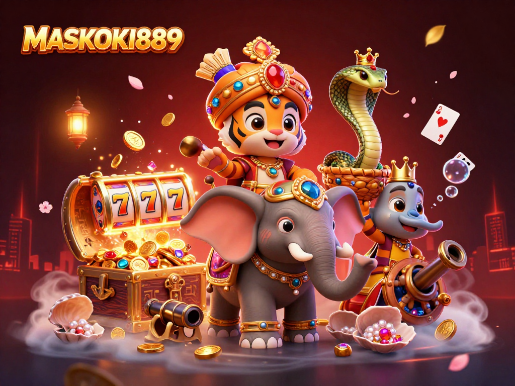 Play exciting slots at MASKOKI889 with jewel-encrusted characters and dynamic underwater treasures!
