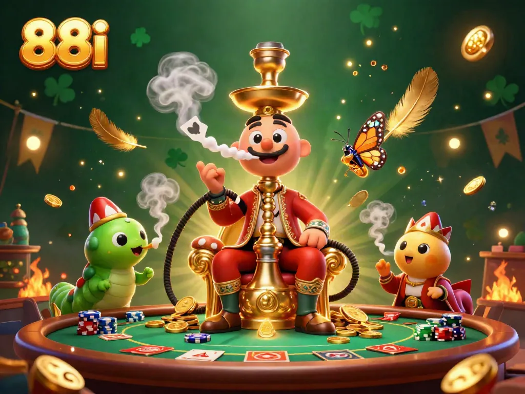 Engage with exciting 88i casino features in a vibrant 3D illustration showcasing elements of gaming and celebration.