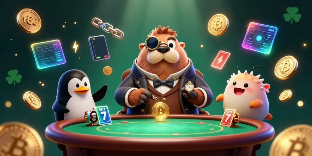 Play poker in a vibrant underwater scene with r666, featuring a whimsical walrus and dynamic elements.