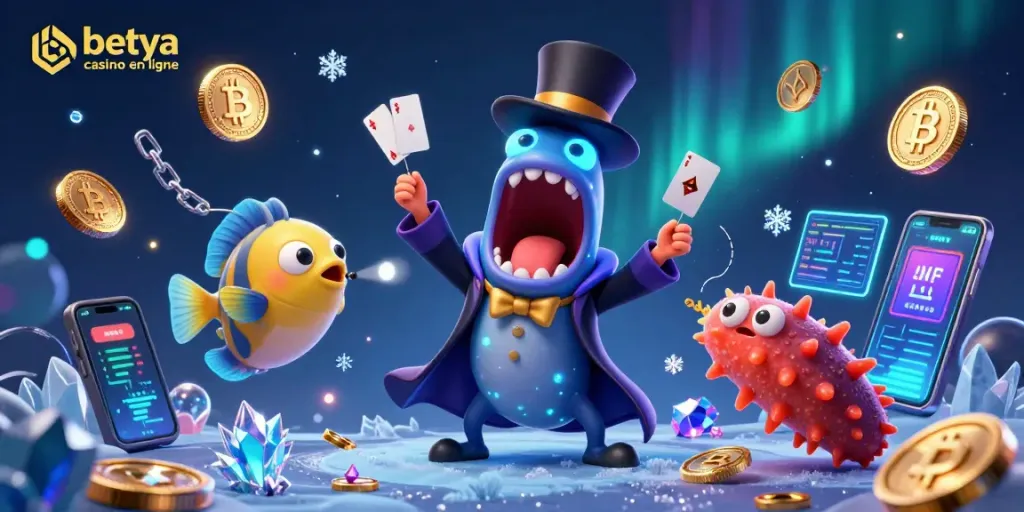 Experience magic at betya casino en ligne with our vibrant 3D illustration of gambling fun.