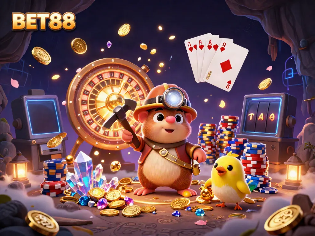 BET88 trải nghiệm cá cược tuyệt vời với kho báu đầy vàng và đá quý
