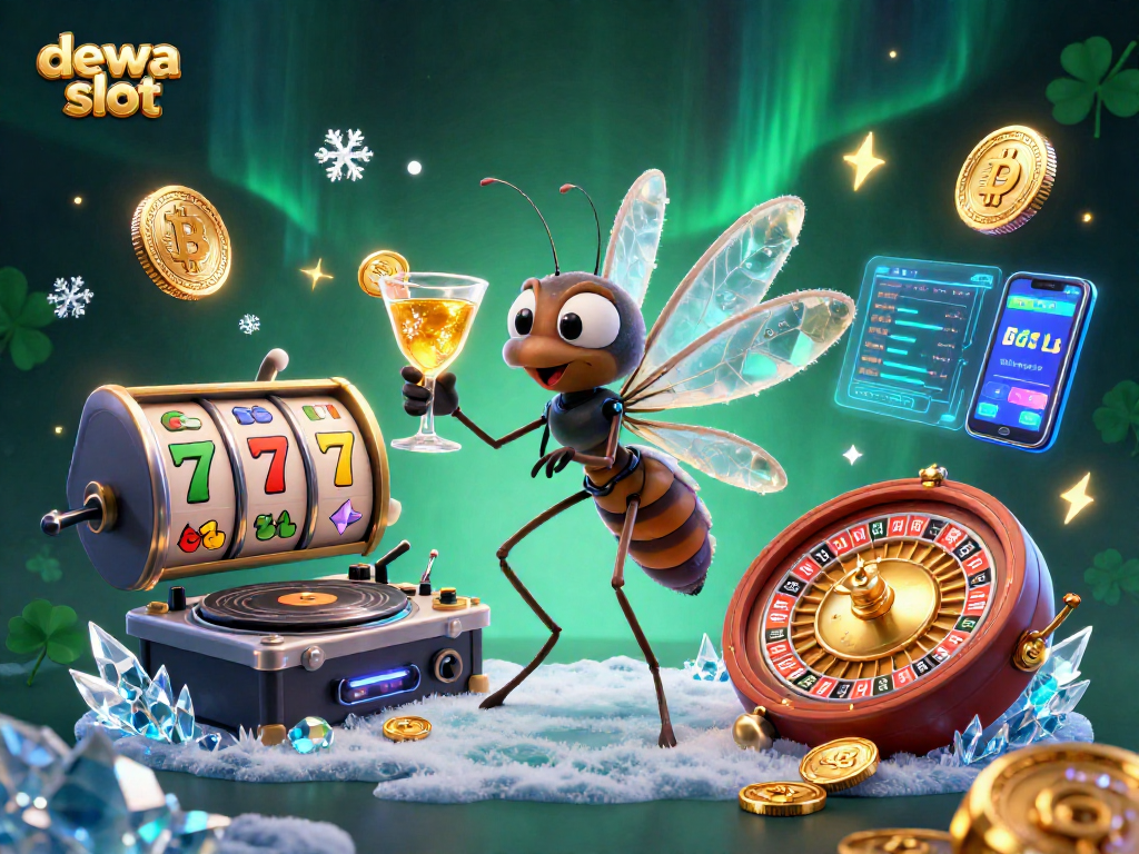 Experience winning with dewa slot in a vibrant casino scene featuring unique characters.