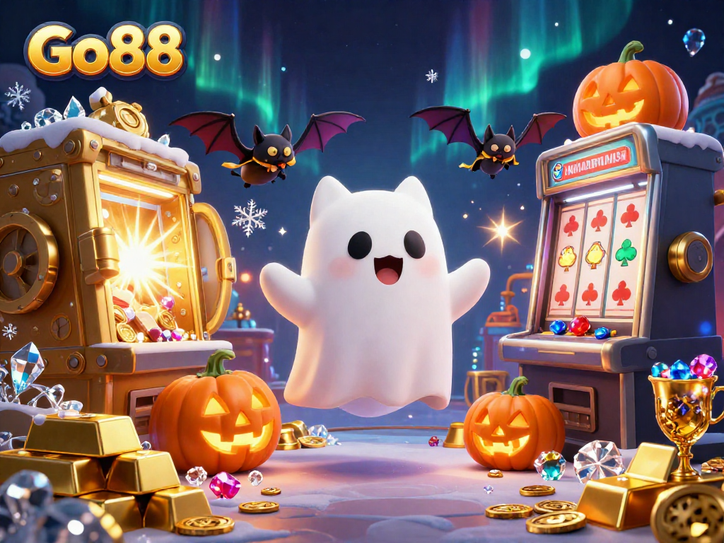 Engage in Go88's vibrant casino adventure with a ghost cat and treasures galore.
